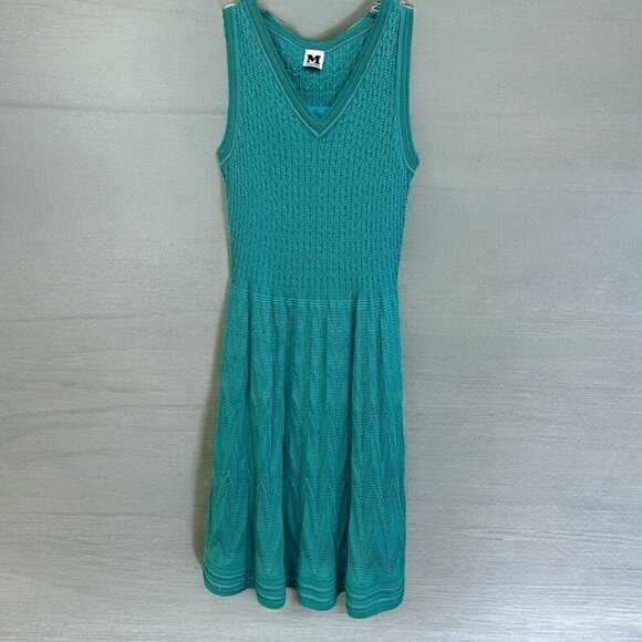 Missoni Dresses & Skirts - Womens Missoni Sleeveless Dress in Turkish Green Size M. 39"